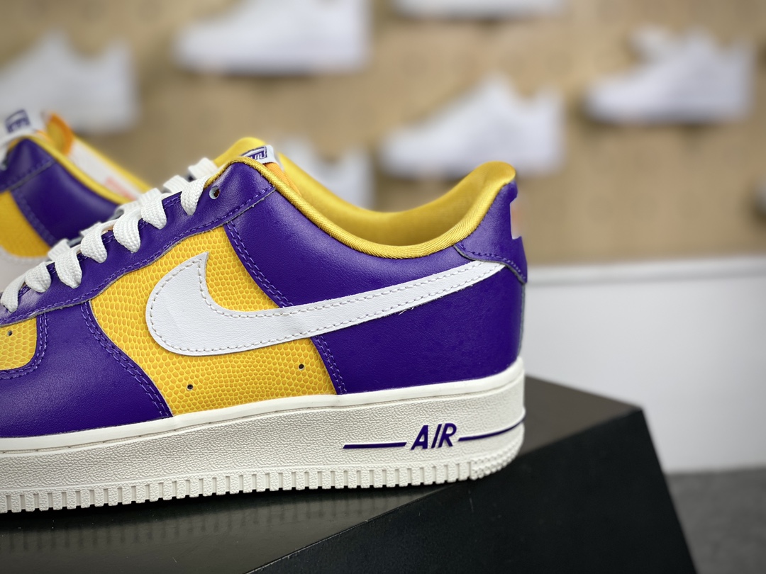 200 耐克Nike Wmns Air Force 1’07 Low SE”Be True to Her School”空军一号板鞋“皮革湖人紫黄”FJ1408-500