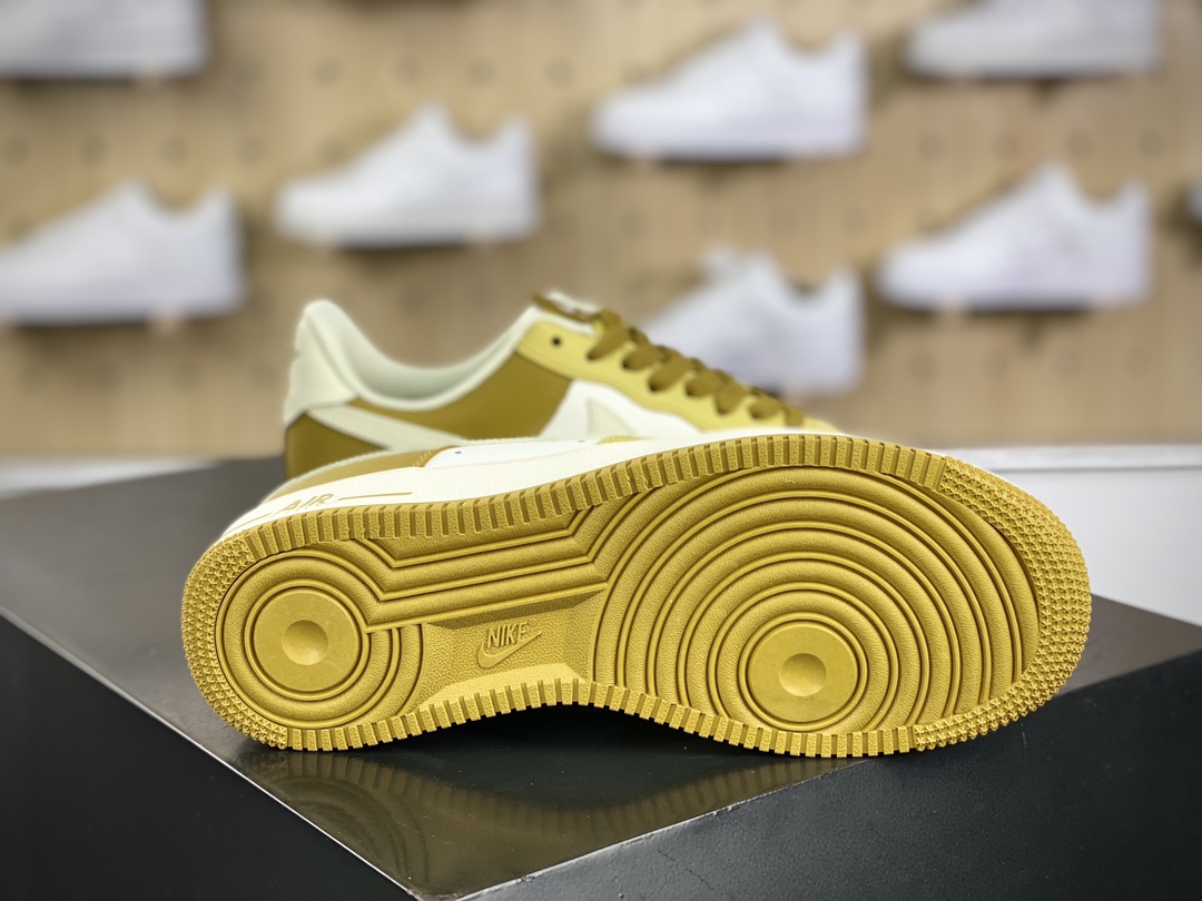 200 耐克Nike Air Force 1’07 Low"Bronzine Saturn Gold"空军一号系列板鞋“皮革沙土黄米白”FZ4034-716