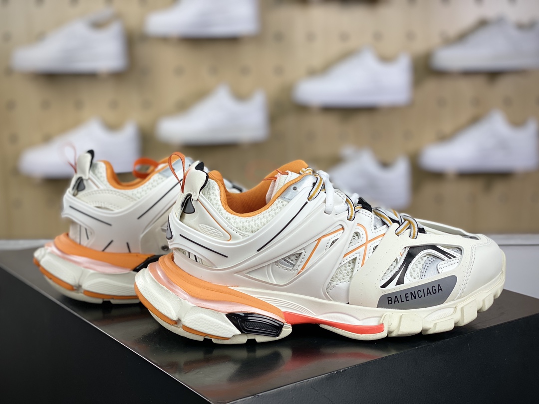 280 巴黎世家BALENCIAGA Track Trainers 3.0代复古野慢跑鞋“米白银橙黑3M”542023 W1GB1 9059