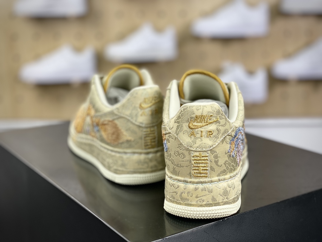 400 耐克Nike Air Force 1'07 Low”XIXI”空军一号低帮经典板鞋“囍庆龙凤呈祥黄金情人节”HJ4285-777