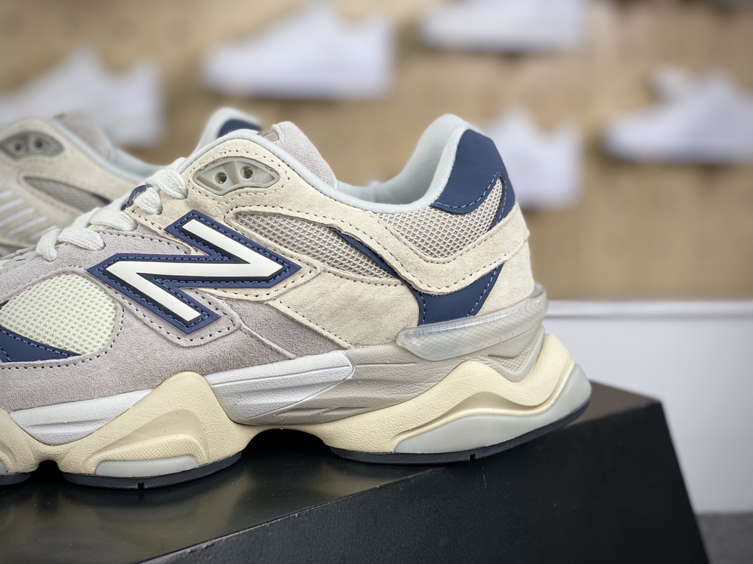 260 新百伦New Balance 9060”Moonrock Linen Pink Grey”系列跑步鞋“月光灰海军蓝”U9060EEB