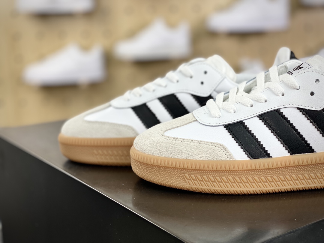 160 Adidas Samba XLG”White Black/Gum”桑巴舞板鞋“白黑生胶底”IE1377