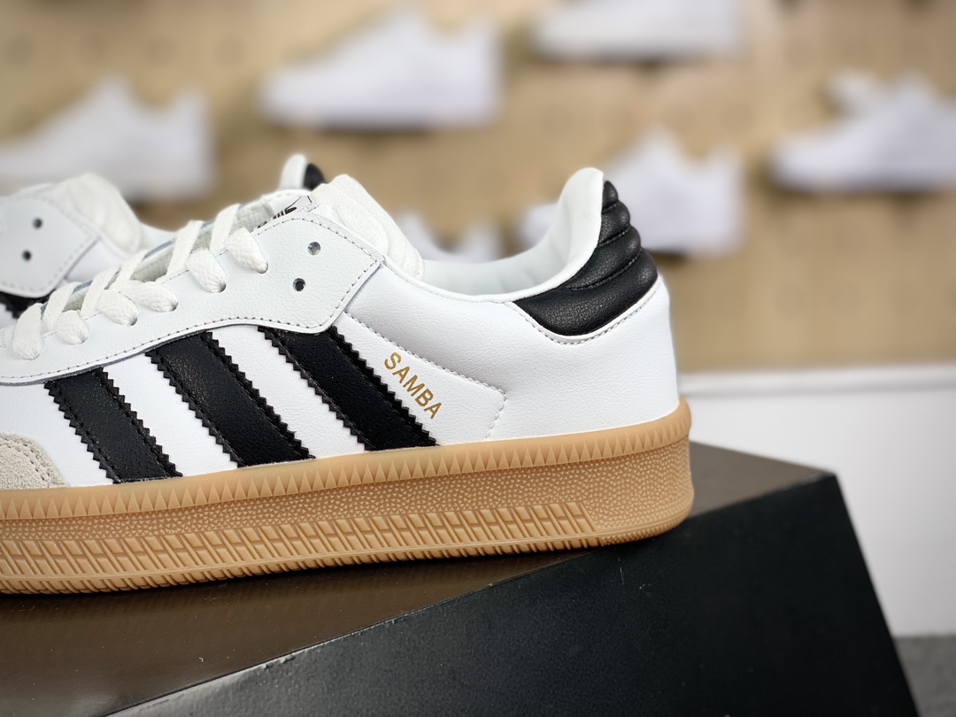 160 Adidas Samba XLG”White Black/Gum”桑巴舞板鞋“白黑生胶底”IE1377