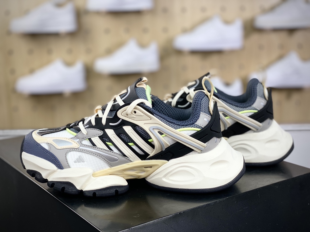 260 阿迪达斯Adidas XLG Runner Deluxe 跑步者豪华版系列低帮慢跑鞋“米白灰橘粉绿深蓝”IH7796