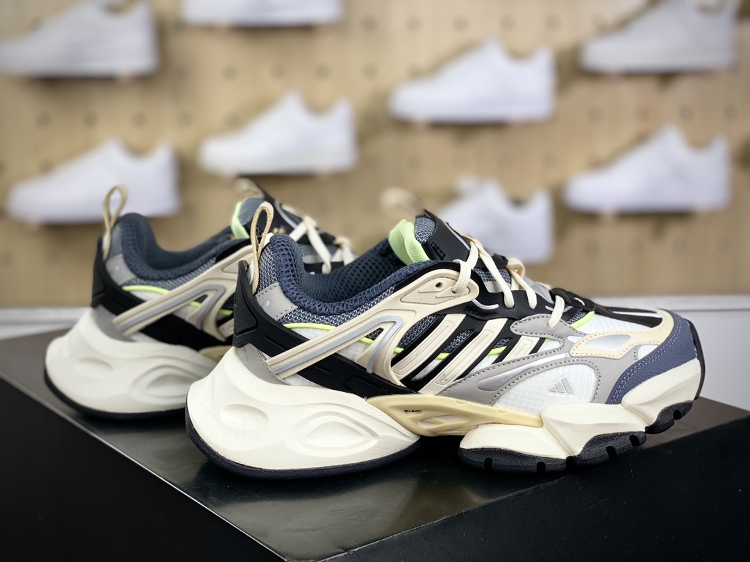 260 阿迪达斯Adidas XLG Runner Deluxe 跑步者豪华版系列低帮慢跑鞋“米白灰橘粉绿深蓝”IH7796