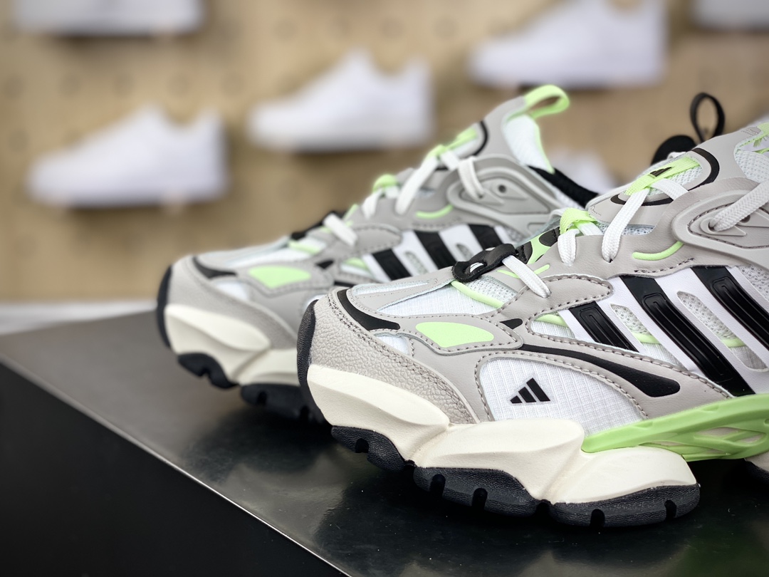 260 阿迪达斯Adidas XLG Runner Deluxe 跑步者豪华版系列低帮慢跑鞋“灰黑浅蓝”IH7800