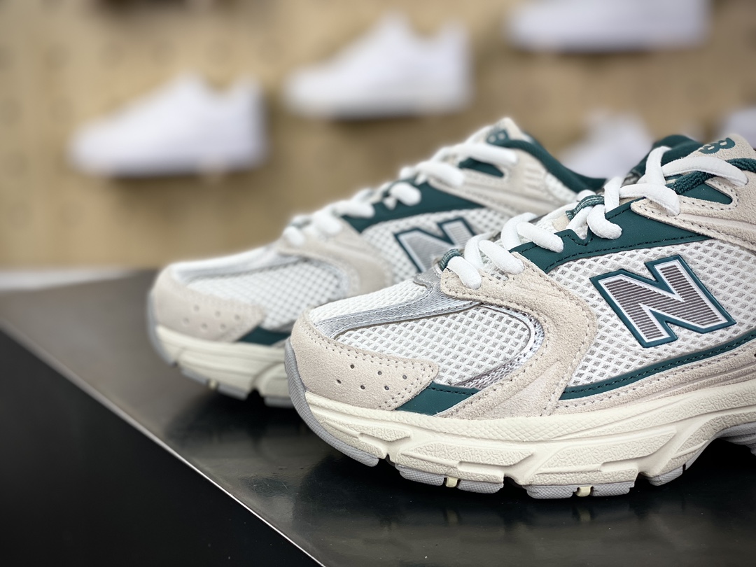 200 NB新百伦New Balance MR530系列复古老爹风网布跑步休闲运动鞋“白银金属绿”MR530AB