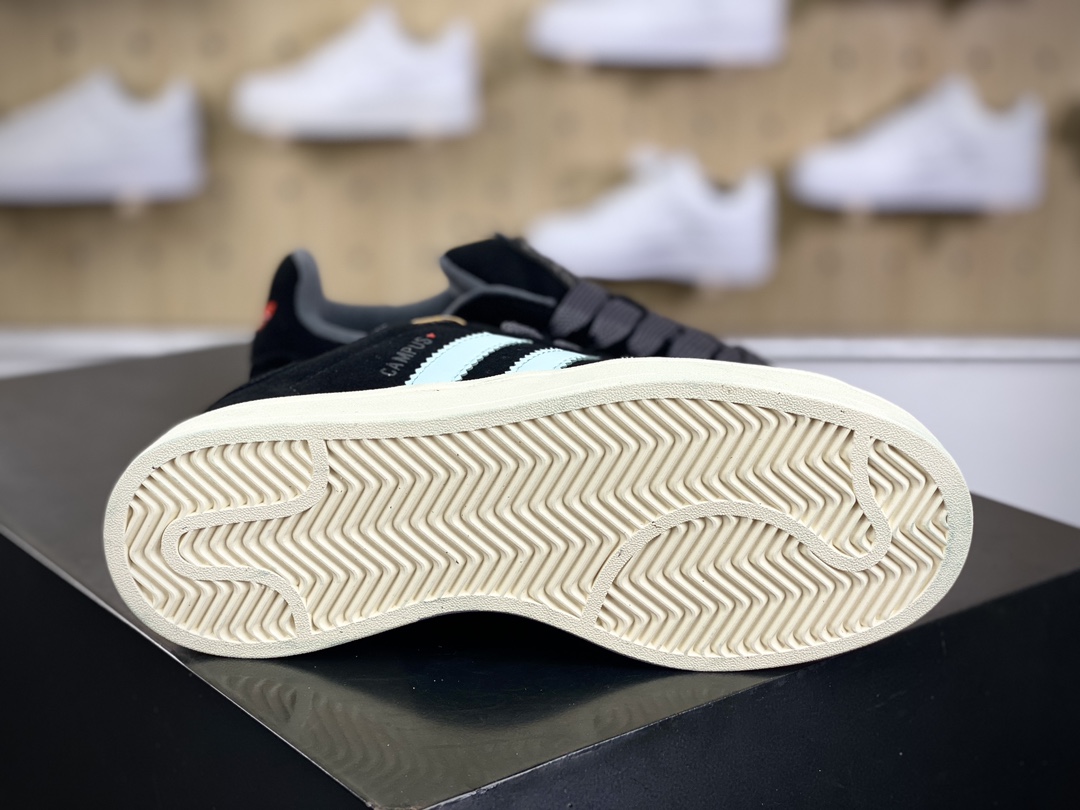 160 阿迪达斯Adidas Originals Campus 00s 学院系列面包风经典板鞋“翻毛黑玉蓝情人节”ID6249