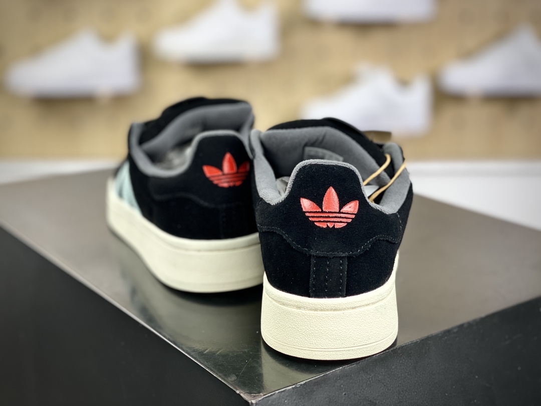 160 阿迪达斯Adidas Originals Campus 00s 学院系列面包风经典板鞋“翻毛黑玉蓝情人节”ID6249