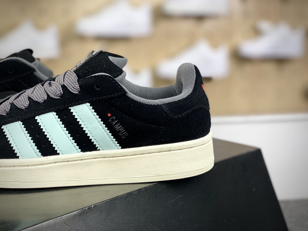 160 阿迪达斯Adidas Originals Campus 00s 学院系列面包风经典板鞋“翻毛黑玉蓝情人节”ID6249