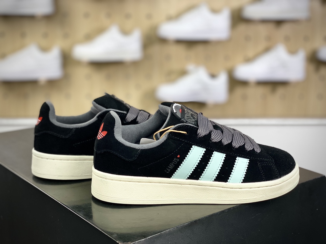 160 阿迪达斯Adidas Originals Campus 00s 学院系列面包风经典板鞋“翻毛黑玉蓝情人节”ID6249