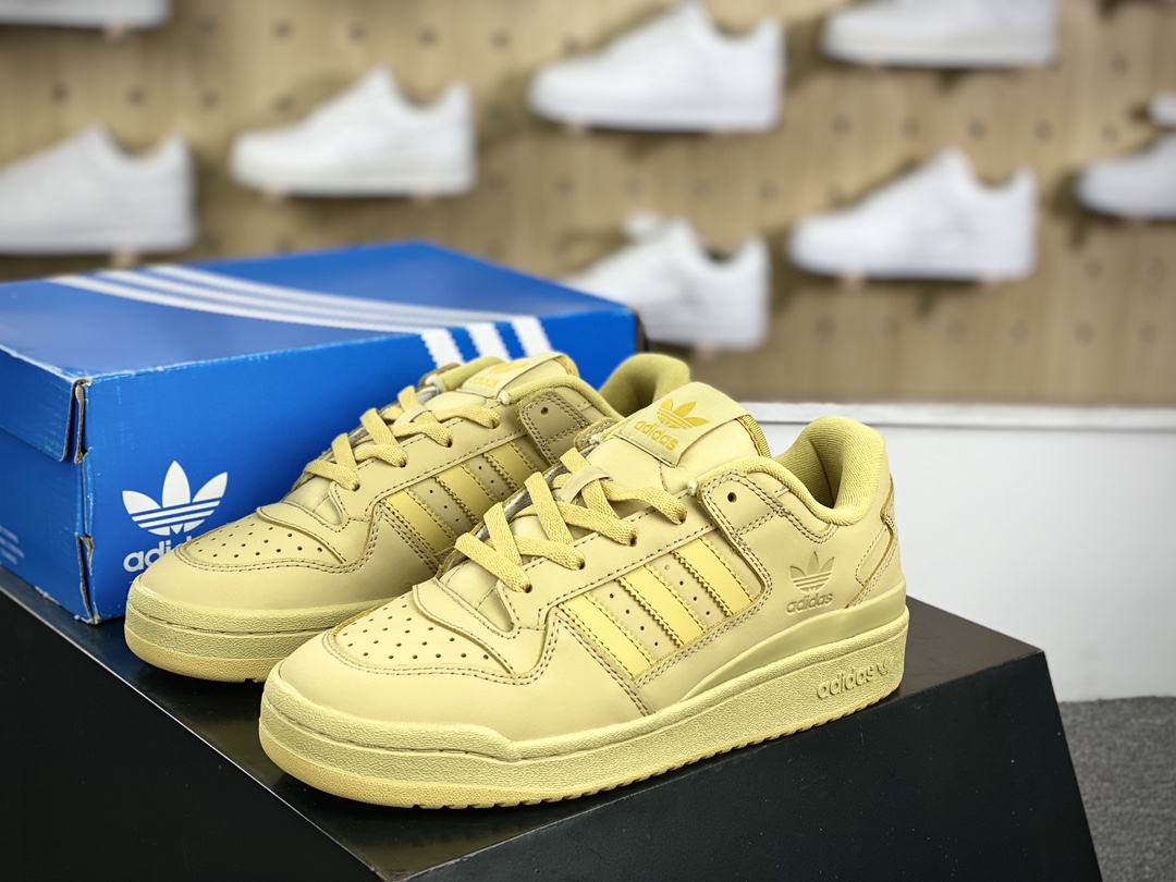 240 阿迪达斯/三叶草Adidas Originals Forum Low 罗马系列低帮板鞋“磨砂土黄”ID0991