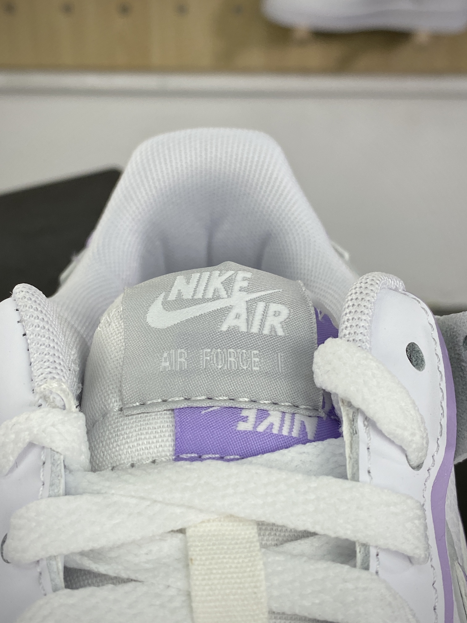 200 耐克Nike WMNS Air Force 1 Shadow"White/Grey/Purple"空军一号板鞋“皮革白浅灰紫”FN6335-102