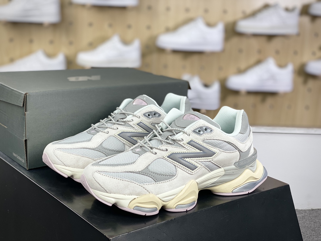 260 新百伦New Balance 9060”Grey Lilac”系列复古百搭老爹风小象蹄休闲运动跑步鞋“浅灰淡粉紫”U9060GM