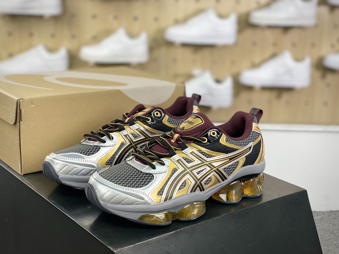 260 亚瑟士/ASICS Gel-Quantum Kinetic”Carbon Pure Gold”量子跑步鞋“银灰黑金”1203A270-021