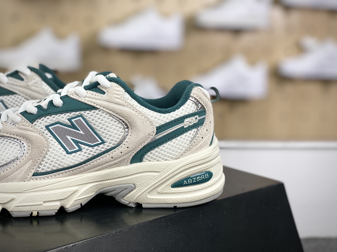 220 NB新百伦New Balance MR530系列低帮复古老爹风休闲运动跑步鞋“米灰水绿”MR530QA