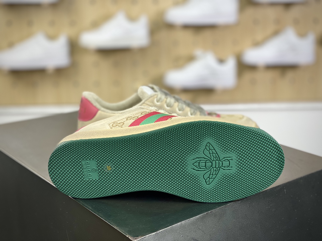 380 古驰Gucci Screener GG Sneaker Low 经典原型系列复古百搭老爹做旧休闲板鞋