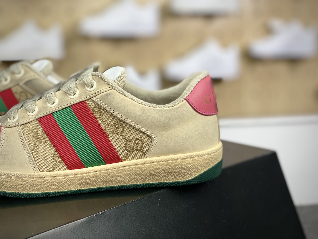 380 古驰Gucci Screener GG Sneaker Low 经典原型系列复古百搭老爹做旧休闲板鞋