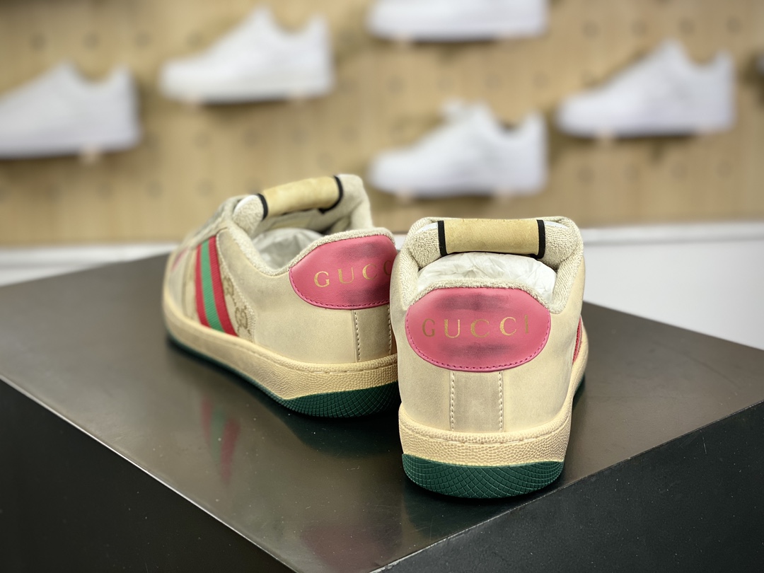 380 古驰Gucci Screener GG Sneaker Low 经典原型系列复古百搭老爹做旧休闲板鞋