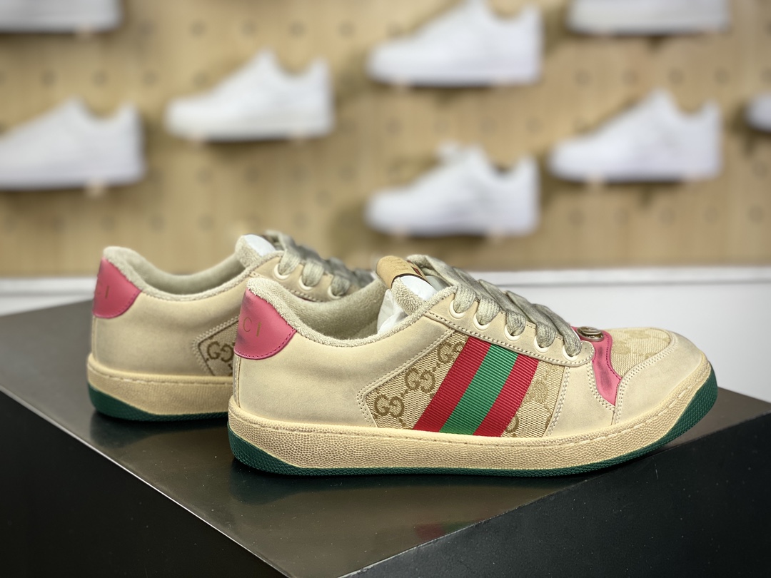 380 古驰Gucci Screener GG Sneaker Low 经典原型系列复古百搭老爹做旧休闲板鞋