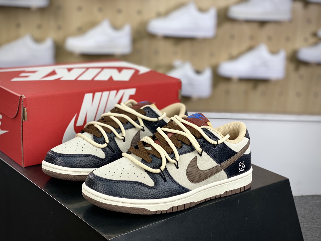 260 耐克Nike SB Dunk Low Lot”Mars Stone”扣篮系列低帮板鞋“摩卡棕黑纸布偶绑绳”DR9704-200