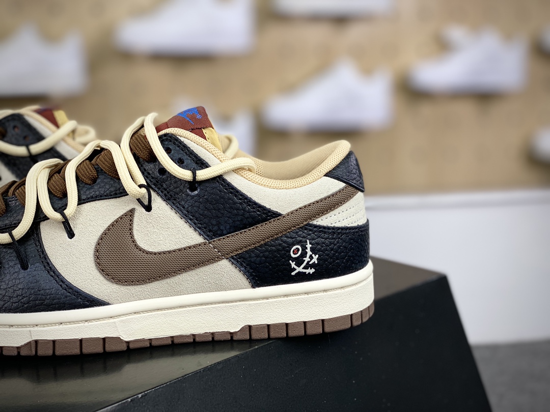 260 耐克Nike SB Dunk Low Lot"Mars Stone"扣篮系列低帮板鞋“摩卡棕黑纸布偶绑绳”DR9704-200