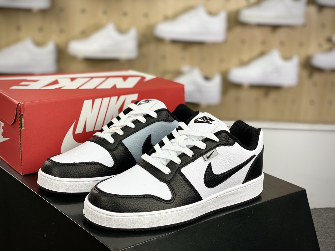 160 耐克Nike Ebernon Low Premium”White/Black/Wolf Grey”伊贝尔农系列低帮板鞋“皮革黑白狼灰”AQ1774-102