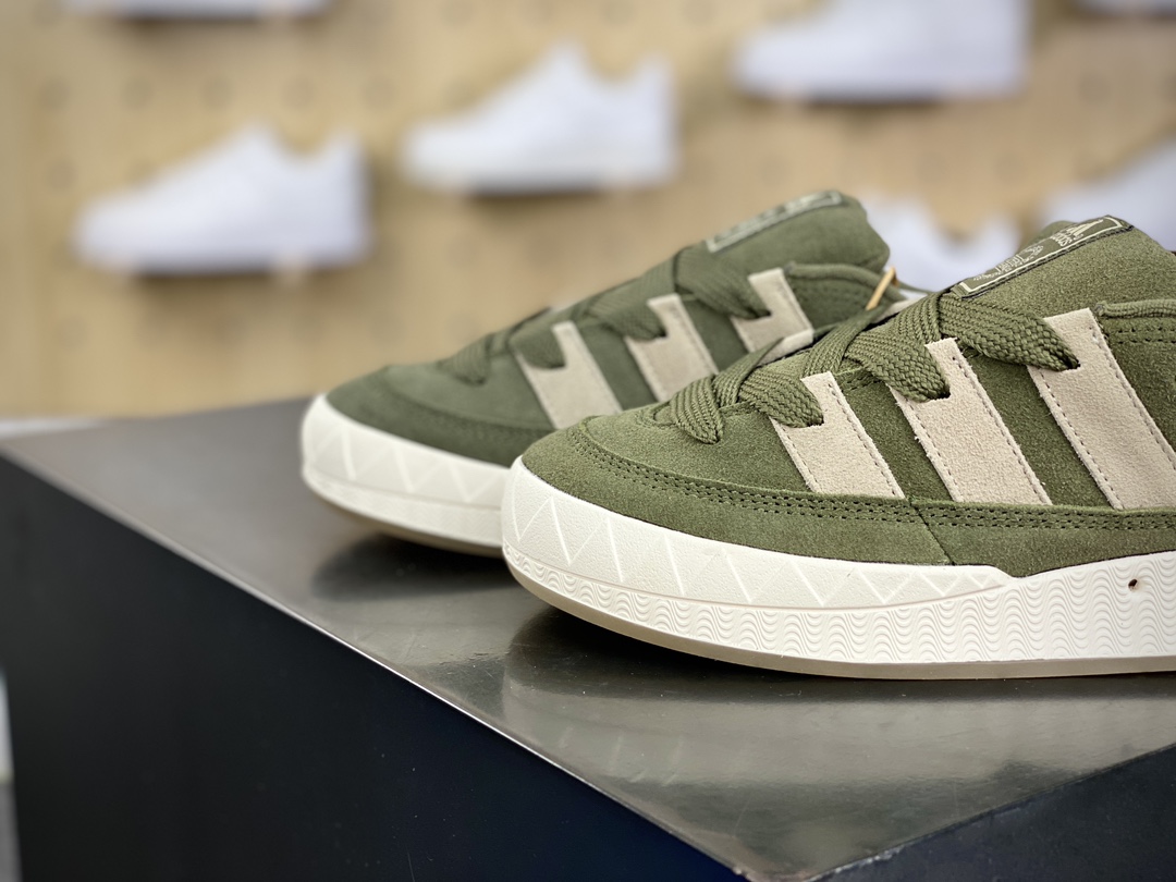 200 阿迪达斯Adidas Originals Adimatic Low"Olive Straighter"马蒂奇系列低帮板鞋“橄榄绿淡奶茶”IE9864