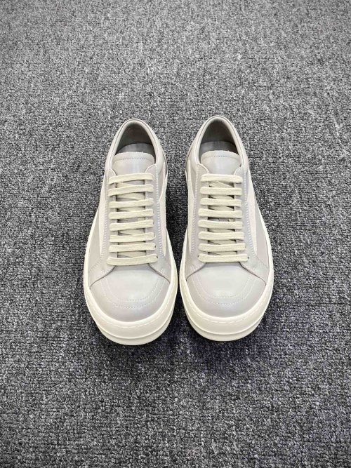 Rick Owens Low-Top Sneakers in Nardo Grey Leather - Designer Footwear 1 Rick Owens Low-Top Sneakers in Nardo Grey Leather - Designer Footwear