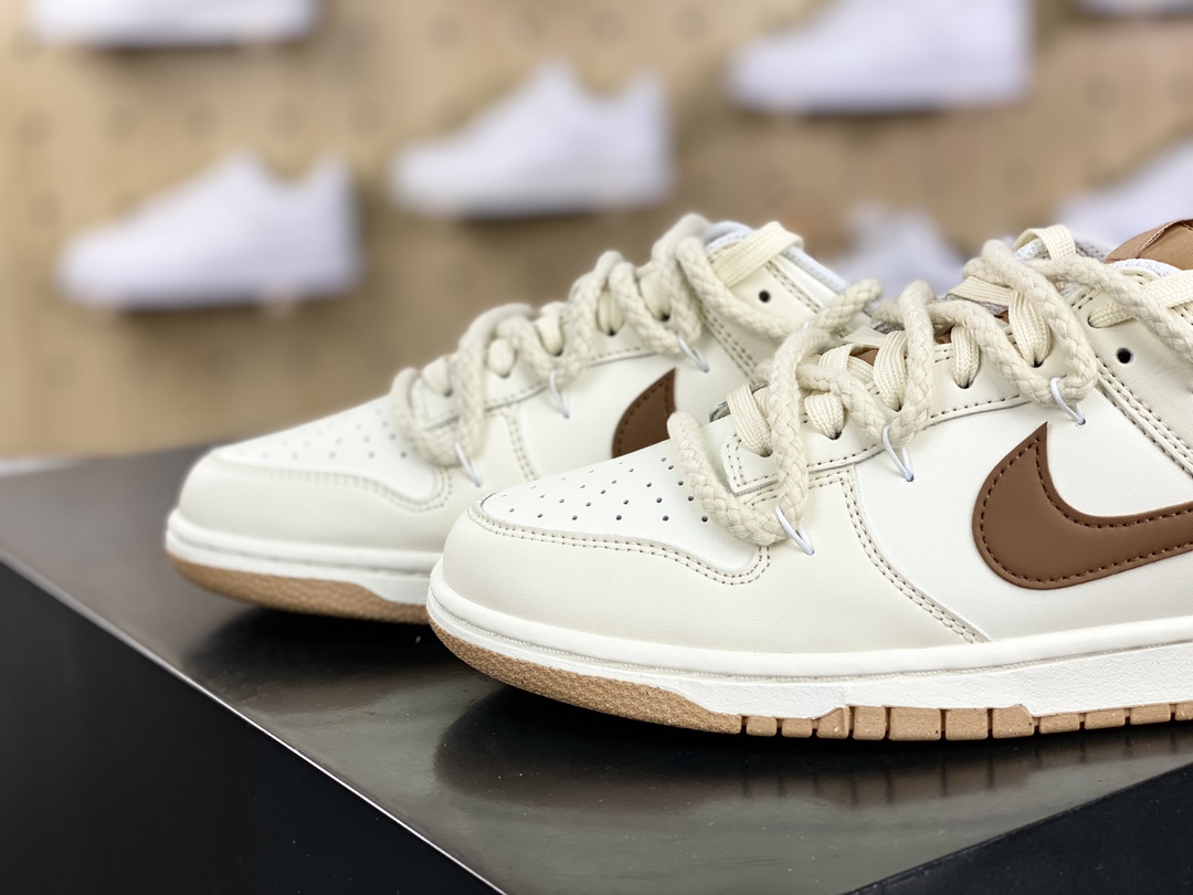 220 耐克Nike SB Dunk Low Lot" Milk Bear"扣篮系列低帮滑板板鞋“米棕豆乳熊仔美拉德绑绳”DD1873-200