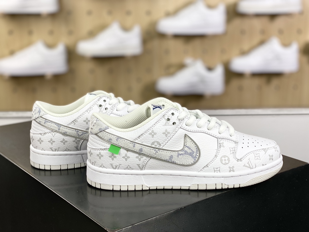 280 Louis Vuitton x Nike SB Dunk Low"White/Navy/LV Monogram"扣篮系列低帮休闲运动滑板板鞋LV0526-593
