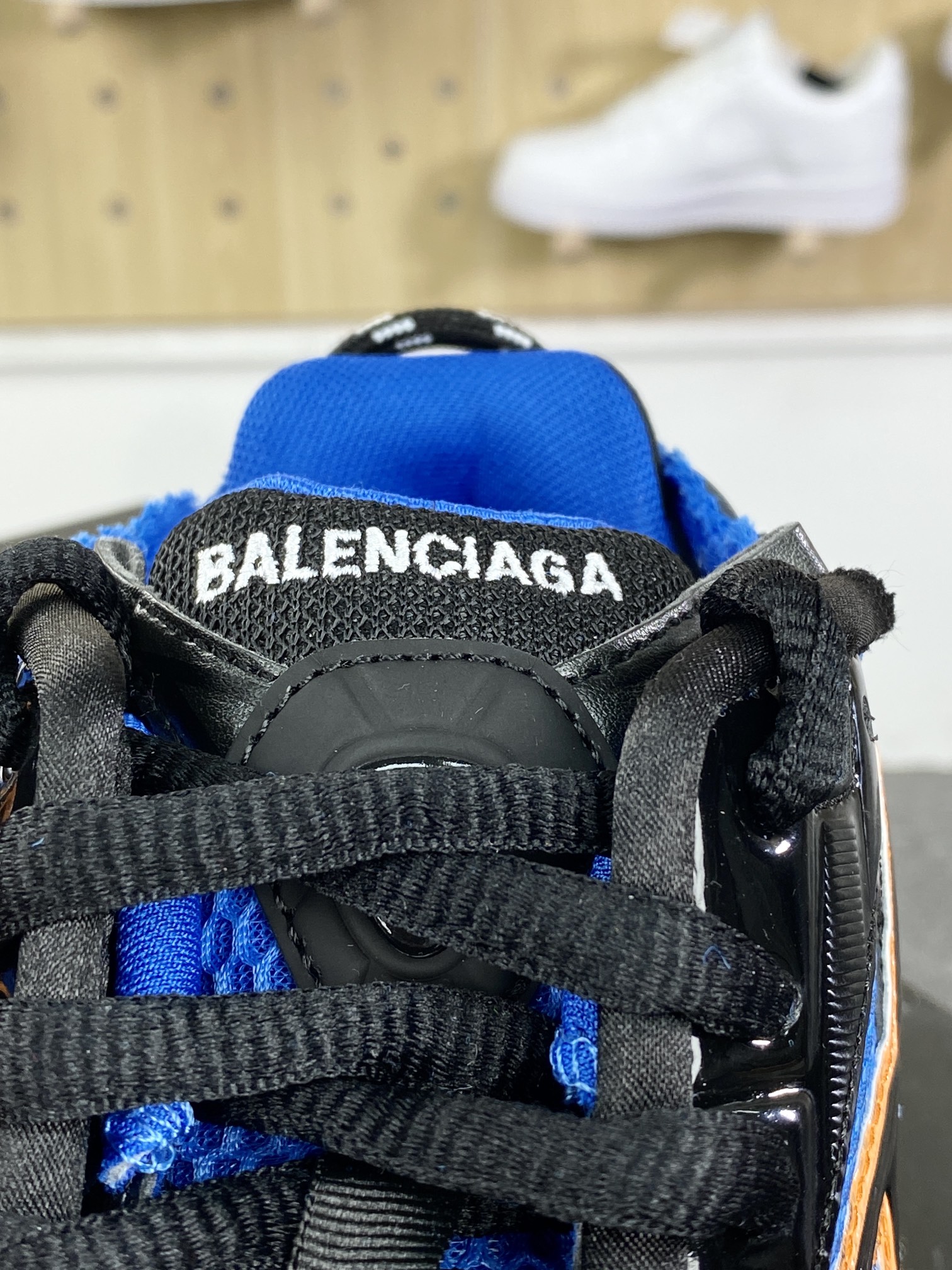 480 高奢品牌-巴黎世家BALENCIAGA Runner Sneaker”Black/Blue/Orange”慢跑鞋“解构破坏黑蓝橙做旧”677402 W3RB3 4719