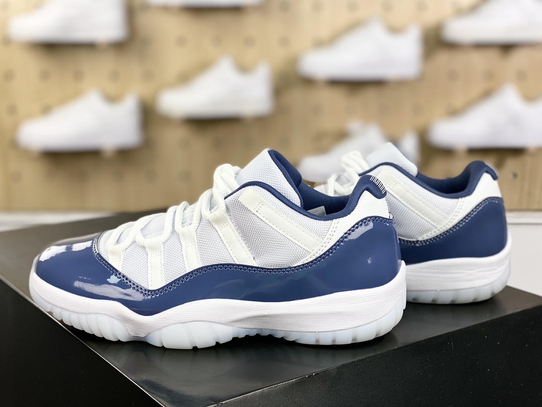 340 Nike Air Jordan 11 Retro Low”Diffused Blue”AJ11代迈克尔·乔丹低帮篮球鞋“漆皮漫射蓝白”FV5104-104