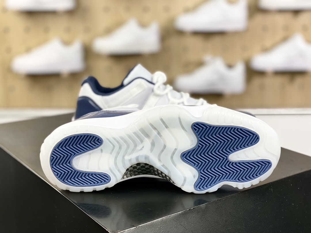 340 Nike Air Jordan 11 Retro Low”Diffused Blue”AJ11代迈克尔·乔丹低帮篮球鞋“漆皮漫射蓝白”FV5104-104