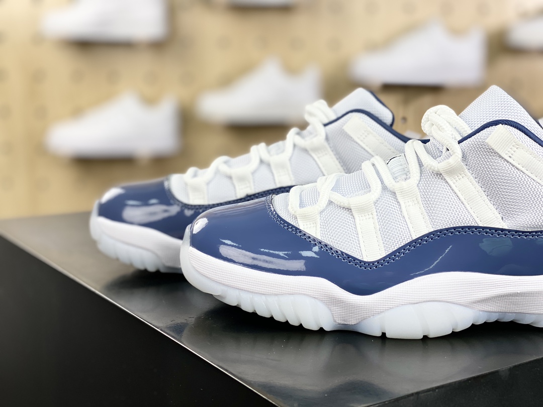 340 Nike Air Jordan 11 Retro Low”Diffused Blue”AJ11代迈克尔·乔丹低帮篮球鞋“漆皮漫射蓝白”FV5104-104