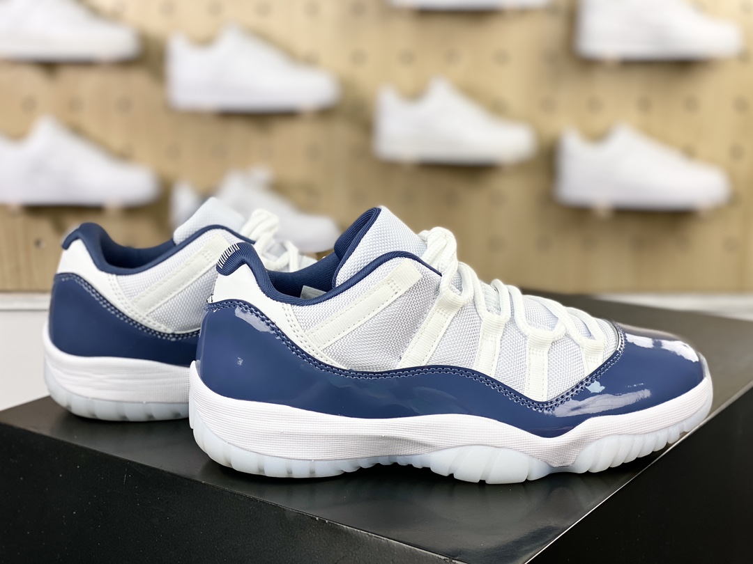 340 Nike Air Jordan 11 Retro Low”Diffused Blue”AJ11代迈克尔·乔丹低帮篮球鞋“漆皮漫射蓝白”FV5104-104