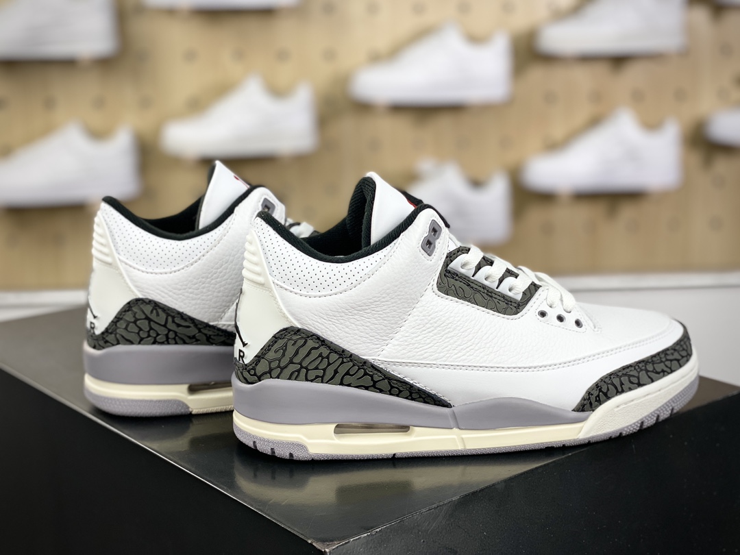 240 Nike Air Jordan 3 Retro"Cement Grey"迈克尔·乔丹AJ3代中帮篮球鞋“白水泥灰爆裂纹”CT8532-106