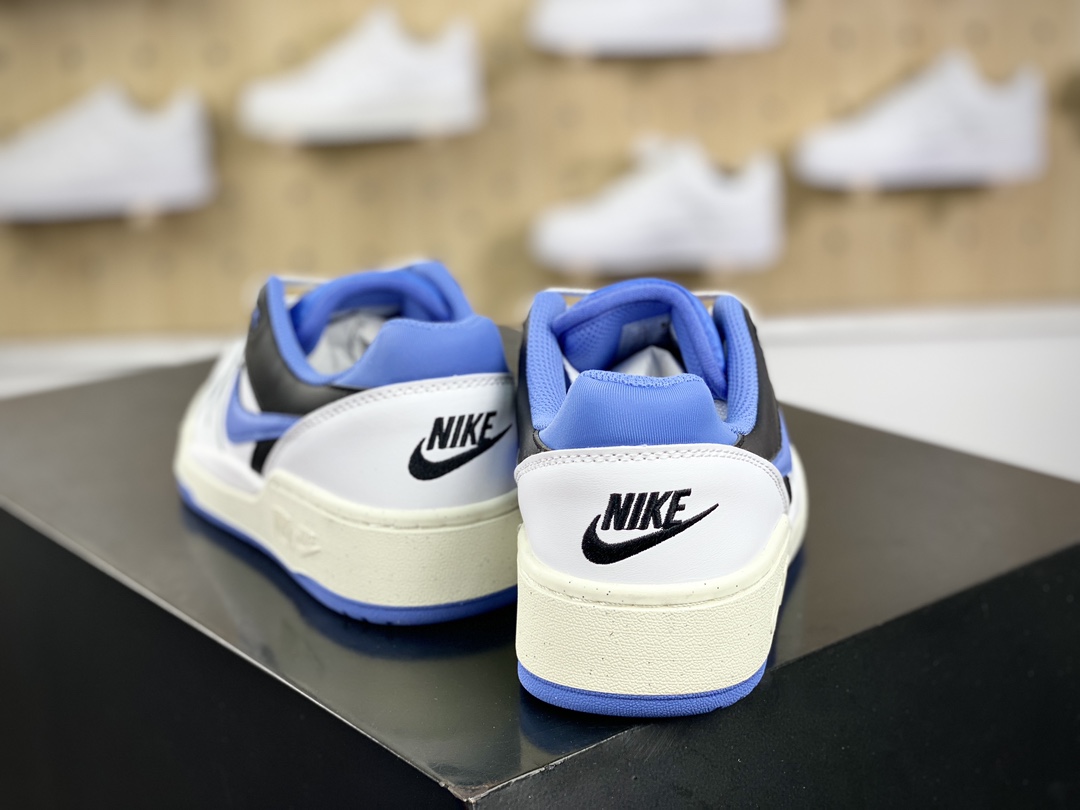 220 耐克Nike Full Force Low”White/Black/UNC”全力以赴系列篮球板鞋“皮革白黑大学蓝”FB1362-100