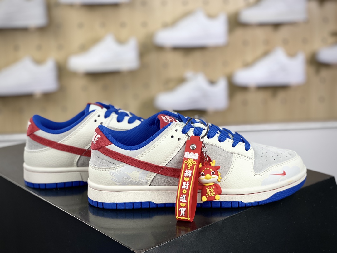 280 耐克Nike SB Dunk Low Retro"Year of the Dragon"扣篮系列板鞋“龙年米白蓝洪福齐天”CR8033-504