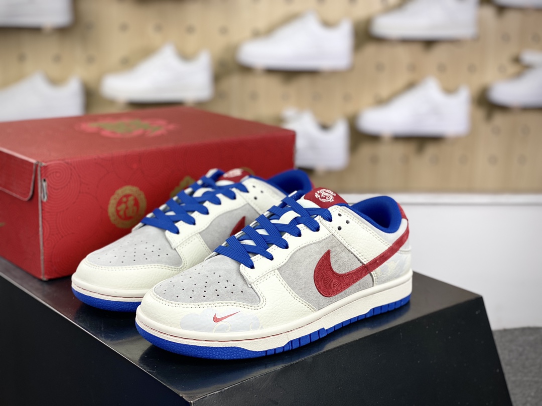 280 耐克Nike SB Dunk Low Retro”Year of the Dragon”扣篮系列板鞋“龙年米白蓝洪福齐天”CR8033-504