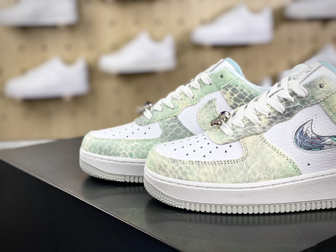 320 古驰Gucci x Nike Air Force 1’07 Low"Year of the Dragon"空军一号板鞋“白青龙三太子敖丙”FA1232-001