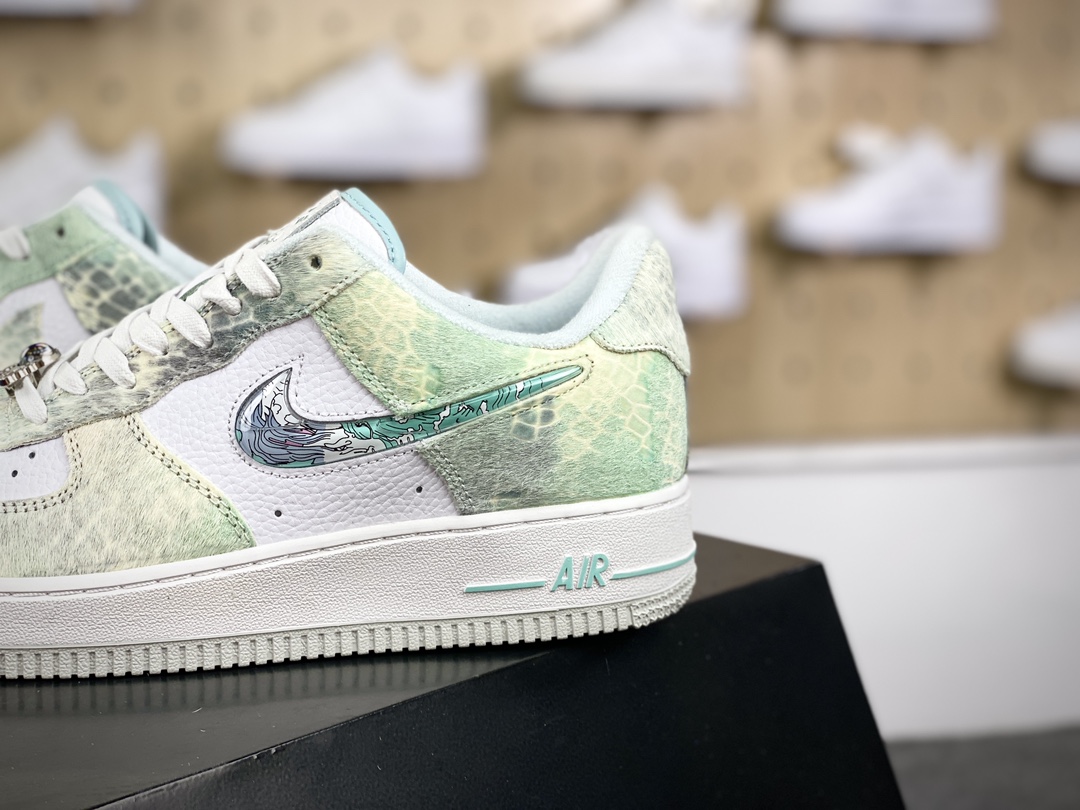 320 古驰Gucci x Nike Air Force 1’07 Low"Year of the Dragon"空军一号板鞋“白青龙三太子敖丙”FA1232-001