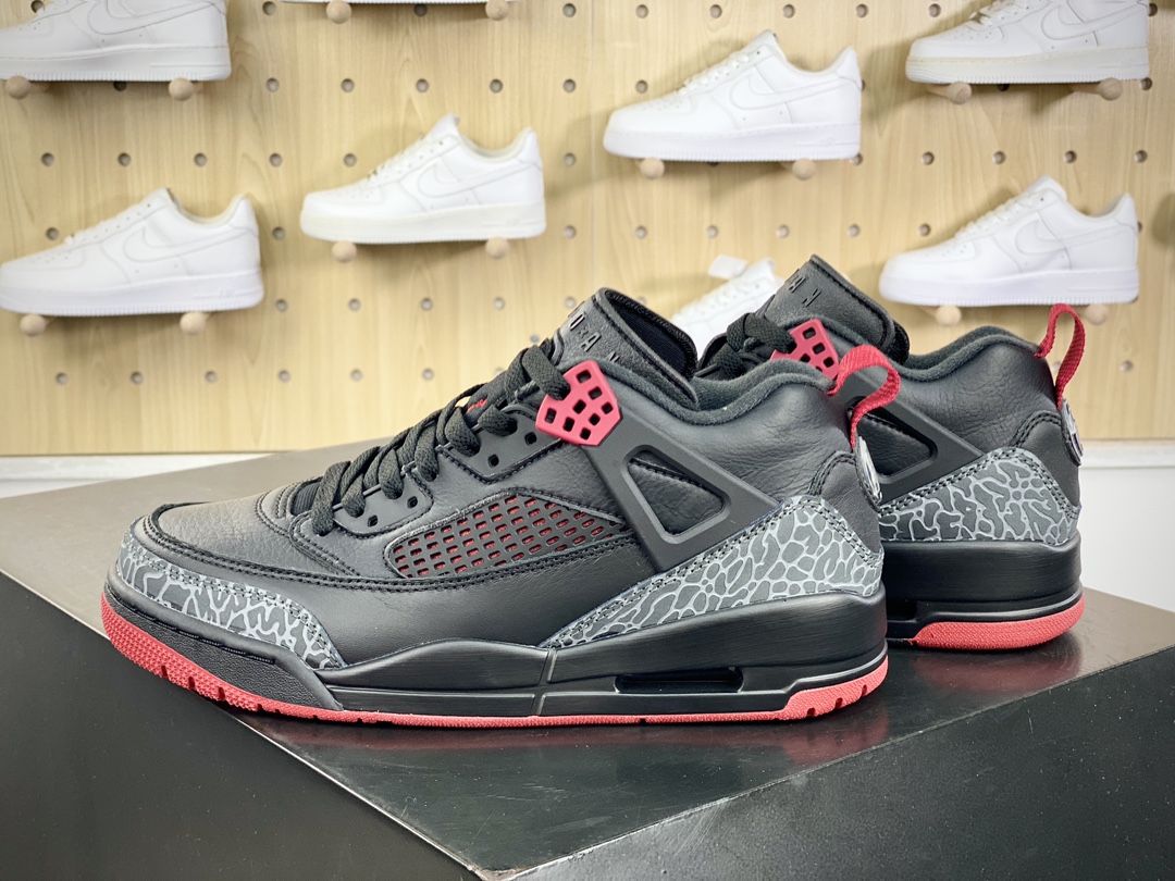 240 耐克Nike Air Jordan Spizike Low"Bred"斯派克李混合系列低帮篮球鞋“公牛黑红爆裂纹”FQ1759-006