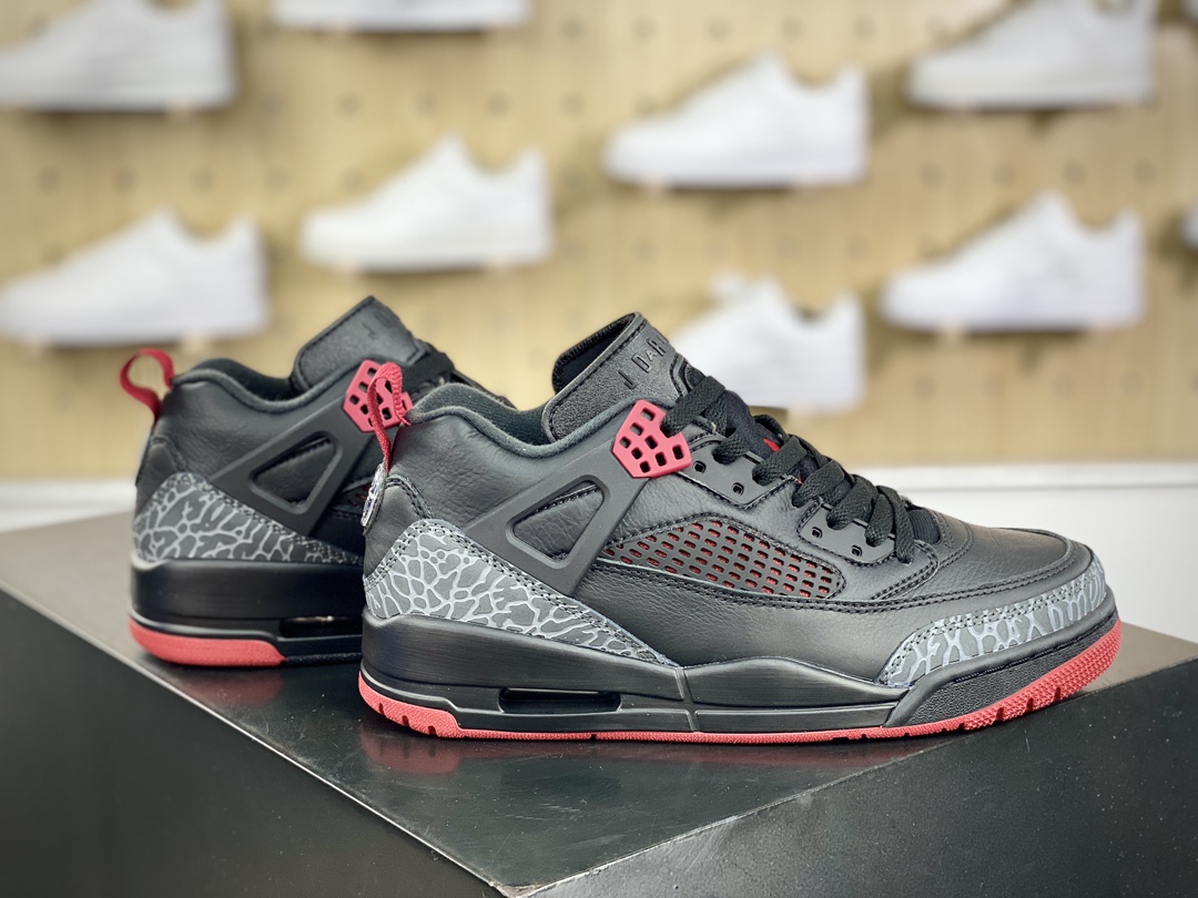 240 耐克Nike Air Jordan Spizike Low"Bred"斯派克李混合系列低帮篮球鞋“公牛黑红爆裂纹”FQ1759-006