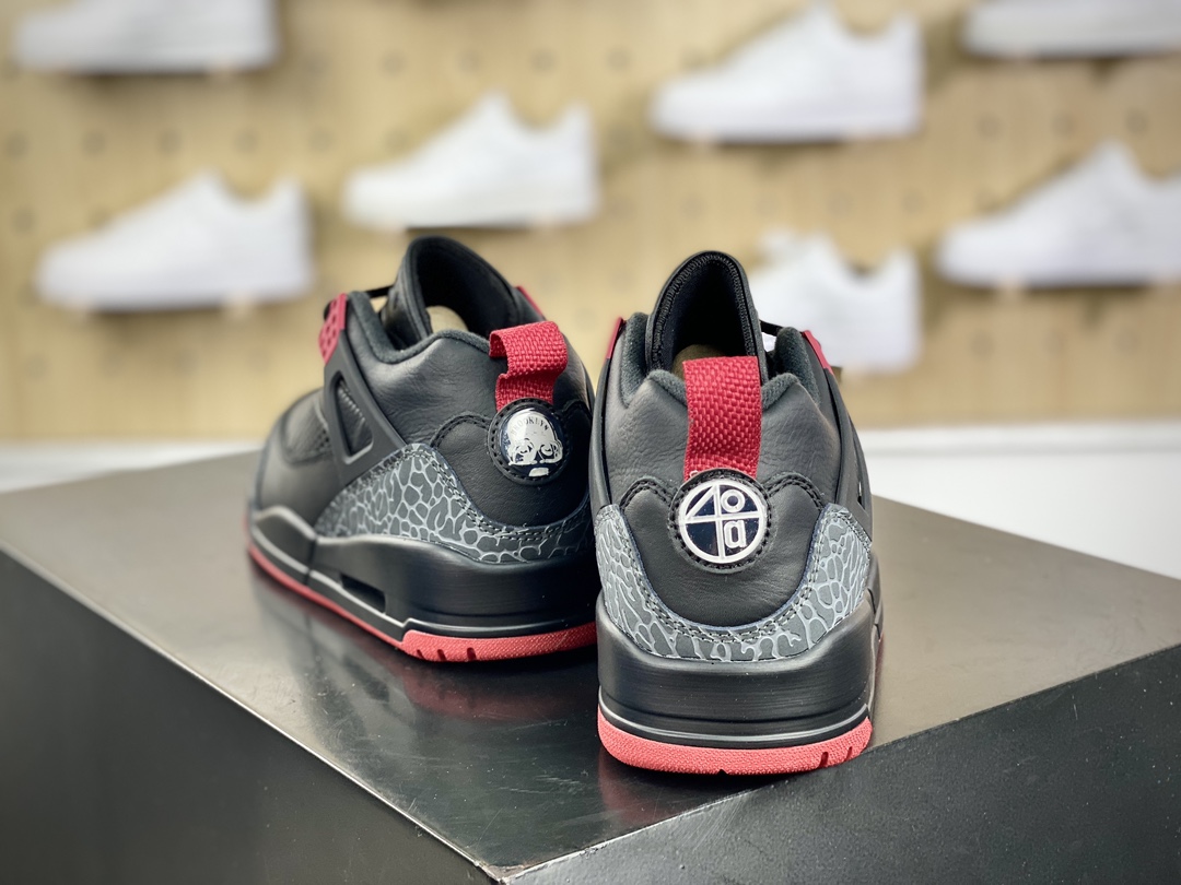 240 耐克Nike Air Jordan Spizike Low"Bred"斯派克李混合系列低帮篮球鞋“公牛黑红爆裂纹”FQ1759-006