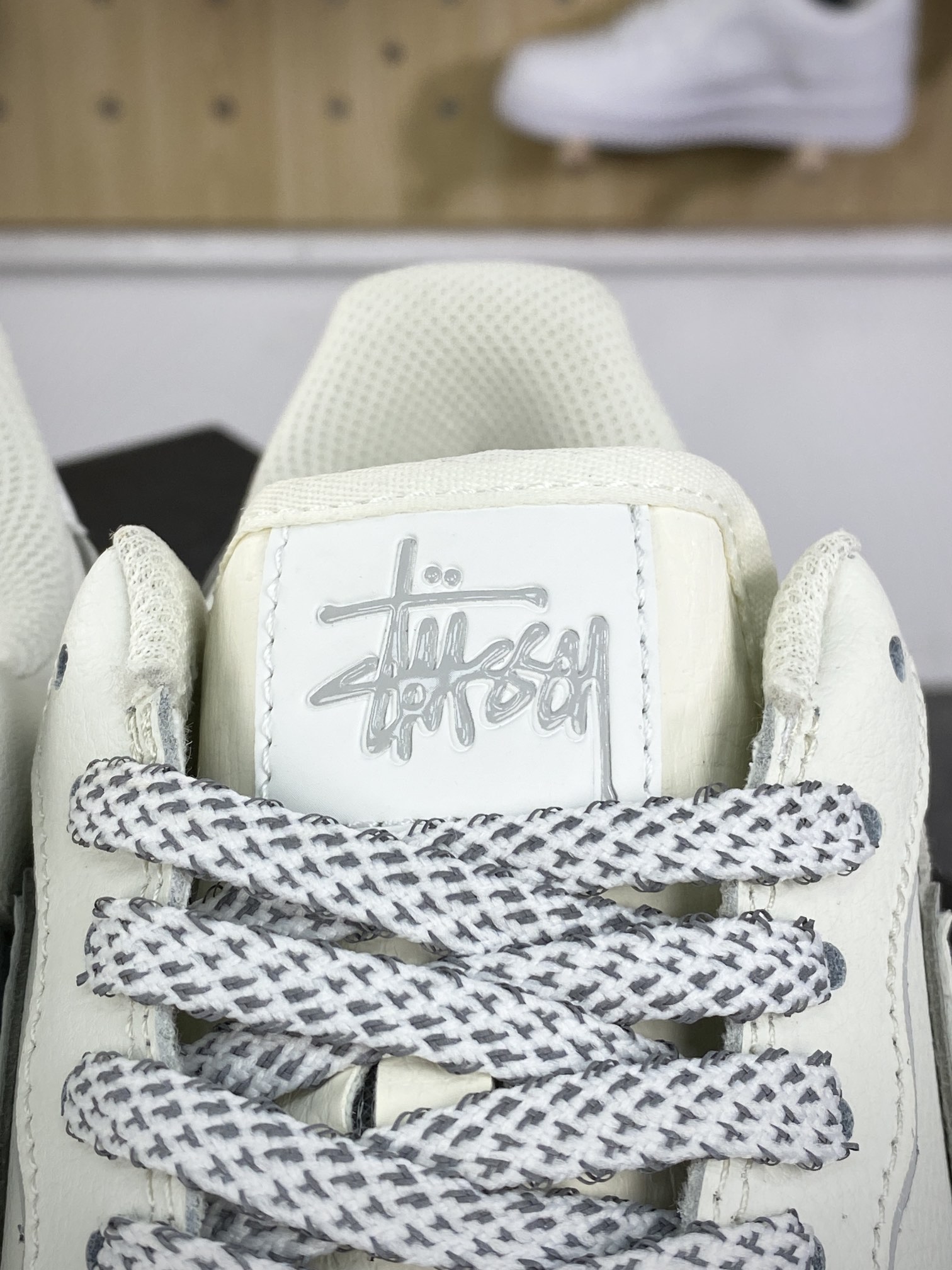 260 Stussy x Nike Air Force 1′07 Low"Beige/Grey"空军一号经典低帮百搭休闲运动板鞋“米白烟灰斯图西刺绣LOGO”CZ9183-001