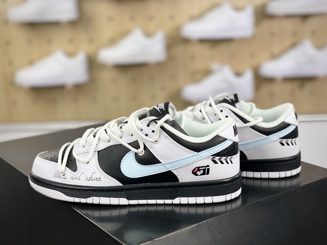 260 耐克Nike SB Dunk Low"Reverse Panda"扣篮系列低帮休闲运动滑板板鞋“白黑翻转熊猫赛车”FD9064-011