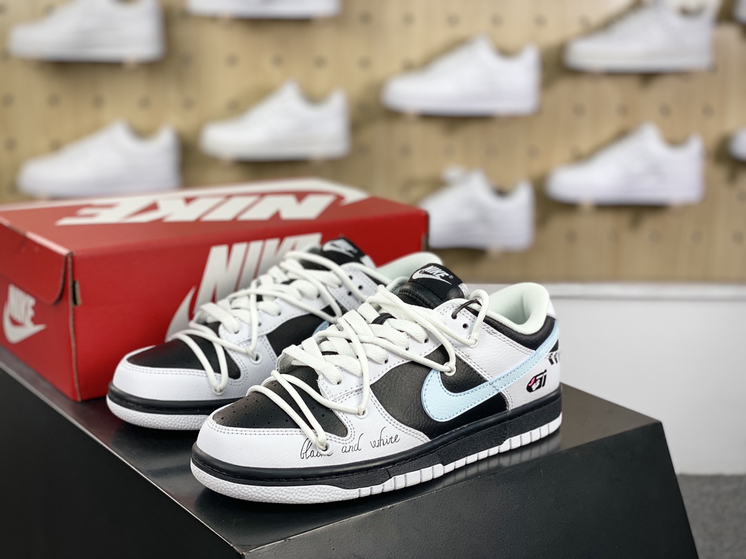 260 耐克Nike SB Dunk Low”Reverse Panda”扣篮系列低帮休闲运动滑板板鞋“白黑翻转熊猫赛车”FD9064-011