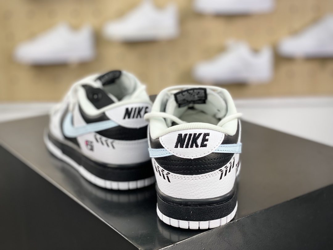 260 耐克Nike SB Dunk Low"Reverse Panda"扣篮系列低帮休闲运动滑板板鞋“白黑翻转熊猫赛车”FD9064-011