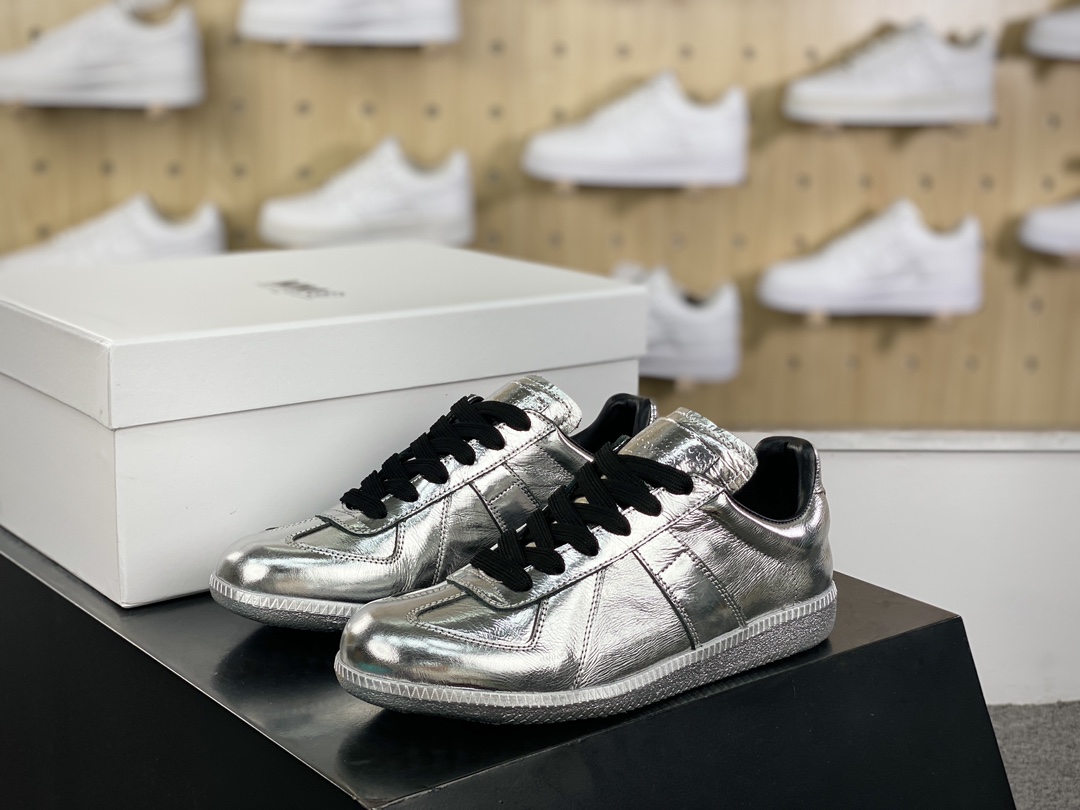 360 Maison Margiela 22 Classic Replica Leather Low Sneaker 系列低帮板鞋“土豪银灰焦糖底”S37 WS0389 SY0278 961